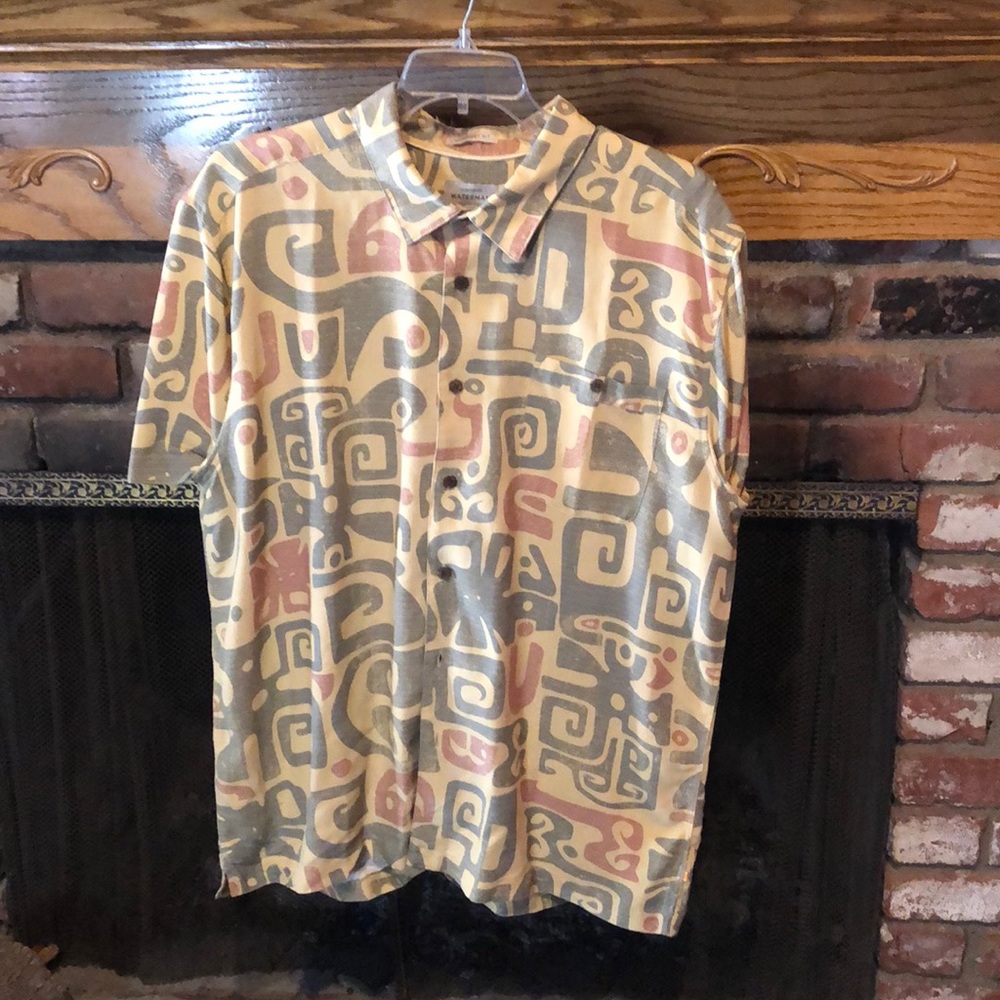 Quicksilver Waterman Hawaiian short sleeve shirt